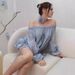 Women's Sexy Sweet Off Shoulder Ruffled Chiffon Long Sleeve Belted Bodycon Midi Dress – Elegant Fall Gown 2026_ecoleips.com