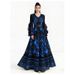 Women's Clothing Retro Print Dress With Flared Sleeves Long Sleeves V Neck Beaded Waist Cinching Slimming A Line Skirt For Women_ecoleips.com