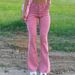 Women's Clothing New Fashion High Waist Slim Street Style Pink Hip Flared Casual Jeans_ecoleips.com