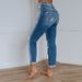 Women's Clothing Jeans Women's Washed Gradient Straight Pants_ecoleips.com
