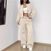 2025 Spring Autumn New Set European And American Trendy Cardigan Zipper Slim Fit Elastic Two-Piece Suit For_ecoleips.com
