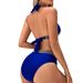 Verve Sexy Two-Piece Swimsuit For Women Woven Lace, Solid Color Bikini Swimwear With High-End Feel_ecoleips.com