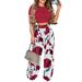 Women's Plus Size Fashion Casual Suit Set With Printed T-Shirt And Wide Leg Pants Trendy Clothing_ecoleips.com