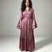 Women's O'Neck High Waist Luxurious Rhinestone Dress Long Sleeve Slim Slim Fashion Elegant Evening Date Long Dress_ecoleips.com
