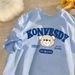 Women's Short Sleeve T-Shirt Pure Cotton off the Shoulder Top Unique Design American High Street Trendy Brand New Summer Style Factory Direct Sales_ecoleips.com