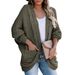 Chunky Cable Knit Cardigan - Oversized Batwing Sleeve Sweater Coat For Women, Soft Acrylic Blend Yarn, Longline V-Neck Open Front Casual Pullover_ecoleips.com