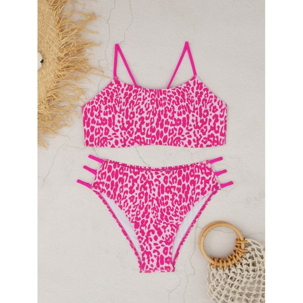 Women's Sexy Leopard Print Bikini Removable Padding Comfortable Stylish Swimwear for Beach Pool_ecoleips.com