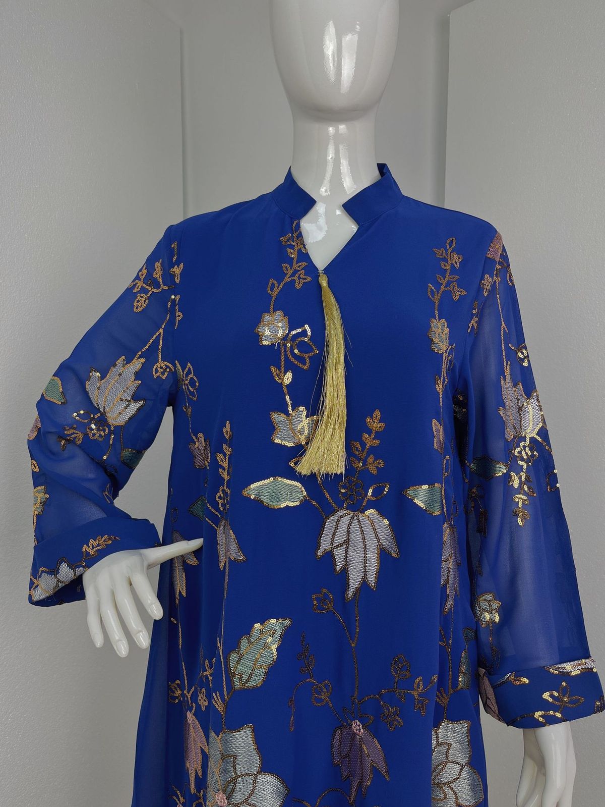 Women's Clothing New Muslim Robe Sequin Embroidery Women's Fashion Tassel Dress_ecoleips.com