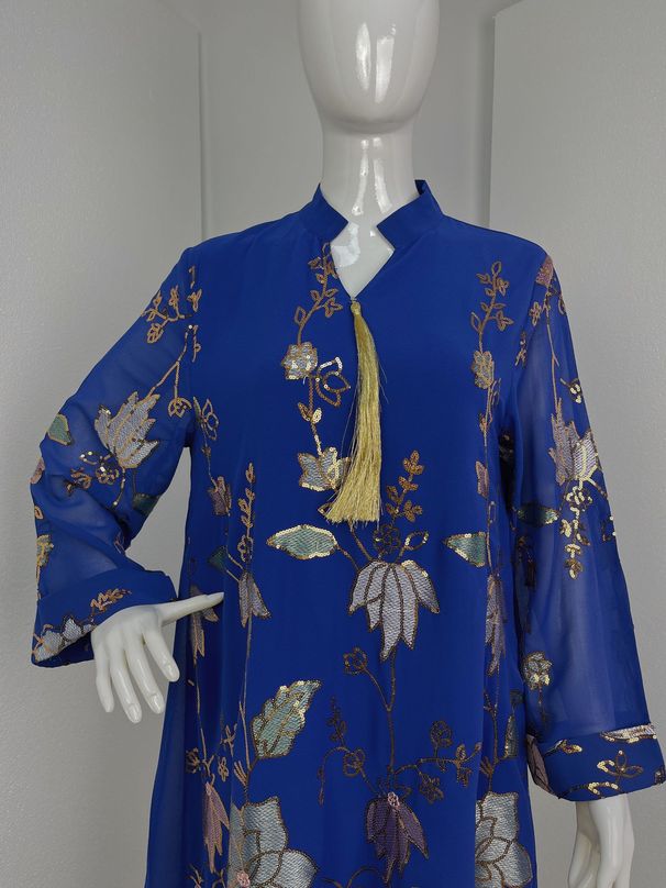 Women's Clothing New Muslim Robe Sequin Embroidery Women's Fashion Tassel Dress_ecoleips.com