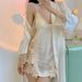 Aria Basics Aria Basics Summer Night Dreams Cross-Border Lace Patchwork Camisole Nightdress Two-Piece Spring Autumn Pajama Set European And_ecoleips.com