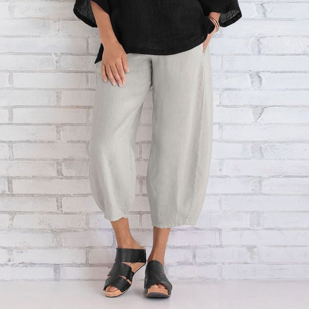 Women's Clothing Solid Color Loose Casual Straight Leg Slim Fitting Pants_ecoleips.com