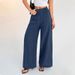 Elegant Summer 2026 Paper Bag Waist Pants Women's Casual Vacation Waistband Elastic Wide Leg Pants Work Pants Comfortable_ecoleips.com