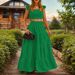 Women's Clothing Temperament Sexy Solid Color Mid Waist Sling Big Swing Two Piece Suit Dress_ecoleips.com