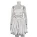 Women's Clothing Sweet Style Tube Top White Satin Dress Pleated Design Niche Short Skirt_ecoleips.com