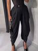 Women's Flower Bud Pants Solid Color Sexy Urban Leisure Wide Leg Fashion Nine Points_ecoleips.com