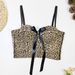 Women's Clothing Leopard Print Tube Top With Breathable Mesh Slim Fit Herringbone Camisole For Women With Thin Bowknot Bra_ecoleips.com