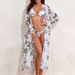 Women's Three Piece Swimsuit Bikini Set Sun Protection Long Sleeved Cover Up One Piece_ecoleips.com