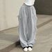 Voya Women's European And American Street Style Loose Casual Spring/Summer New High-Waisted Long-length Skate Pants
_ecoleips.com