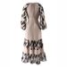 Women's Clothing Middle Eastern Robe Women's Striped Long Skirt Fashion With Belt Dress_ecoleips.com