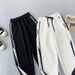Women's Clothing Sports Pants Women's Pants Thin Spring And Autumn New Large Size Fat Mm Loose Leg Straight High Waist Casual Pants_ecoleips.com