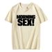 Cross-border Letter Print Casual Unisex Round-neck Loose-fitting Pure Cotton Long T-shirt Top_ecoleips.com