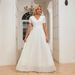 Women's Clothing Short Sleeve V Neck Slim Dress Evening Dress Long Dress_ecoleips.com