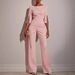 Women's Clothing Solid Color Beaded Decorated Slim Jumpsuit_ecoleips.com