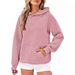 Women's Casual Stripe Hooded Long Sleeve Sweatshirt - Loose Fit Pullover With Pockets, Soft Polyester Blend, Trendy Streetwear For Autumn Winter_ecoleips.com