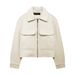 Women's Clothing Beaded Leather Short Jacket American Style Fashion Casual Lightweight Coat For Spring/Autumn Summer_ecoleips.com