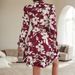 Beach Seaside Vacation Short Dresses Sexy V-neck Lace Up Waist Mushroom Edge A-Line Dress Casual Floral Bell Sleeve A-Line Dress_ecoleips.com
