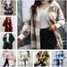 Jacket Loose Plaid Color Matching Plush Cardigan Fashion Sweater Women's Top Wholesale_ecoleips.com