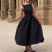 Women's Clothing Hepburn Style Solid Color Round Neck Sleeveless Big Swing Dress_ecoleips.com