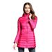 Women's Lightweight Down Jacket With Hood, Slim Fit Long Coat, Plus Size Winter Warm Puffer Coat For Travel & Commute_ecoleips.com