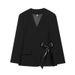 ZA 's Best-selling Cross-border Foreign Trade European American Style Women's Fashion Jacket With Bow Decoration_ecoleips.com