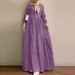 2024 Muslim Women's Clothing Middle Eastern Retro Puff Sleeve Robe Spring And Autumn New Solid Color Fashion Elegant_ecoleips.com