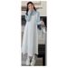 Autumn New Korean Fashion Lace Strap 2-Piece Maternity Dress_ecoleips.com