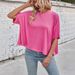 Women's Clothing Women's Clothing Summer Casual Oversized Bat Sleeve Dislocation Twist Short Sleeved T Shirt Female_ecoleips.com