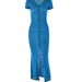 Women Versatile Chic Dress Featuring Flattering V‑Neckline, Solid‑Color Design And Open‑Front Cardigan‑Style Silhouette_ecoleips.com