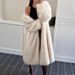 Luxury Ombre Fox Fur Coat – Winter Gradient Faux Fur Jacket With Thickened Lining & Notched Collar (White/Black & White/Brown, S-XXL)_ecoleips.com