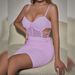 Cross-border Sexy And Hot Hollowed-out Cross-tie Underwire Fishbone Slim-fit Ruched Bodycon Dress A1195_ecoleips.com