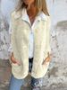 "Women's Lambskin Polar Fleece Button Vest – Warm & Stylish Layering Piece For Autumn/Winter"_ecoleips.com
