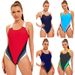 Women's Clothing New Sports One Piece Swimsuit For Women Sexy Backless Conservative Triangle Swimsuit_ecoleips.com