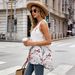 Summer Casual Sleeveless Vest For Women Watercolor Floral Print Round Neck Loose Top_ecoleips.com