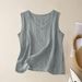 Aria Basics Aria Basics 2026 European And American New Style Pre-shrunk Bamboo Cotton Breathable V-neck Casual Versatile Sleeveless Tank Top_ecoleips.com