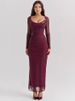 Mozision Elegant Sheer Long Sleeve Sexy Maxi Dress For Women Fashion Mesh Strapless Backless Club Party Sexy Long Dress 2024_ecoleips.com