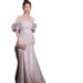 Women's Clothing Purple Fishtail Evening Dress New Heavy Pearl French Host One Shoulder Toast Dress Light Wedding Dress_ecoleips.com