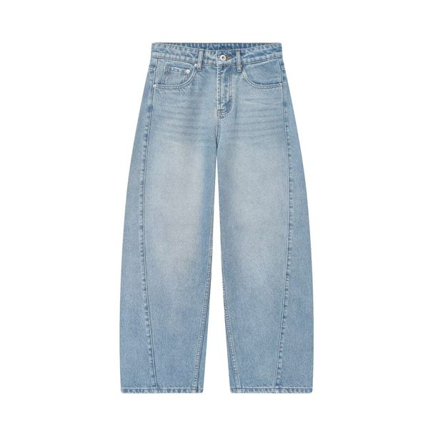 Women's Classic High Waist Relaxed Straight Jeans - Vintage Denim Pants With Button Details, Comfortable & Stylish (Blue, Light Blue, Dark Blue)_ecoleips.com