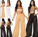 European American Women's Wide-leg High-waisted Beach-length Loose Mesh Cut-out Pants, Slimming, Casual Style,_ecoleips.com