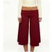 Women's Casual Fashion Fold Up Waist Cropped Wide Leg Pants Spring Summer New Arrival Style_ecoleips.com