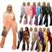 Women’s Stretch Velvet Flared Pants Set – Elegant Two-Piece Outfit For Fall (14 Colors)_ecoleips.com